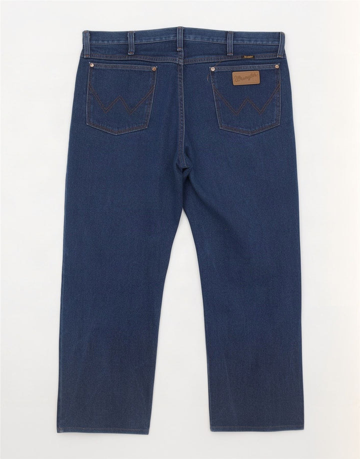 Męskie proste dżinsy Wrangler W38 L26, granatowe, bawełniane