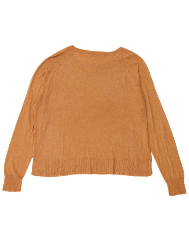 Sweter damski Zara z dekoltem w łódkę UK 14 średni beż
