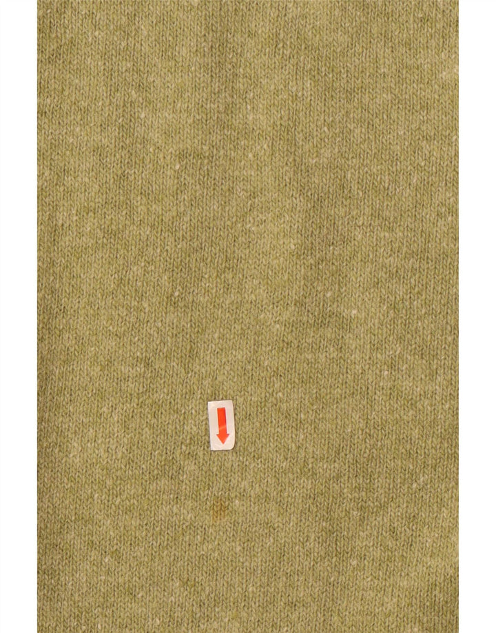 Vintage damska dzianinowa spódnica midi, średnia W28, zielona wełna