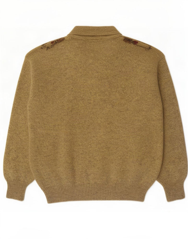 Męski sweter polo Hemmond, średni żółty Argyle/Diament