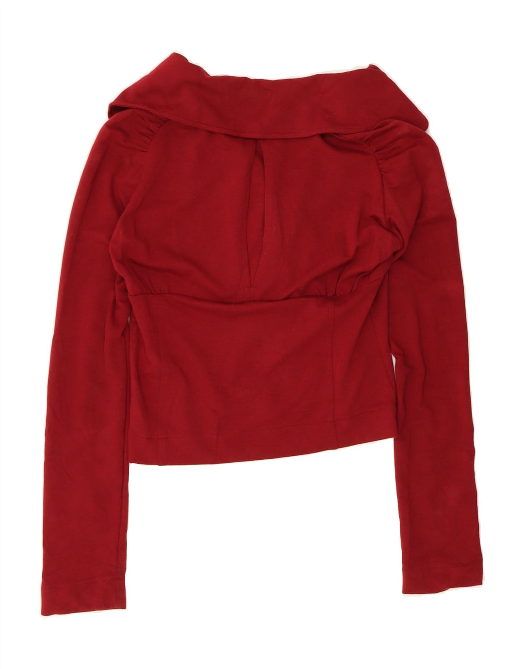 MOSSIMO Womens 2 Button Crop Blazer Jacket UK 6 XS Red Cotton Vintage Mossimo and Second-Hand Mossimo from Messina Hembry 