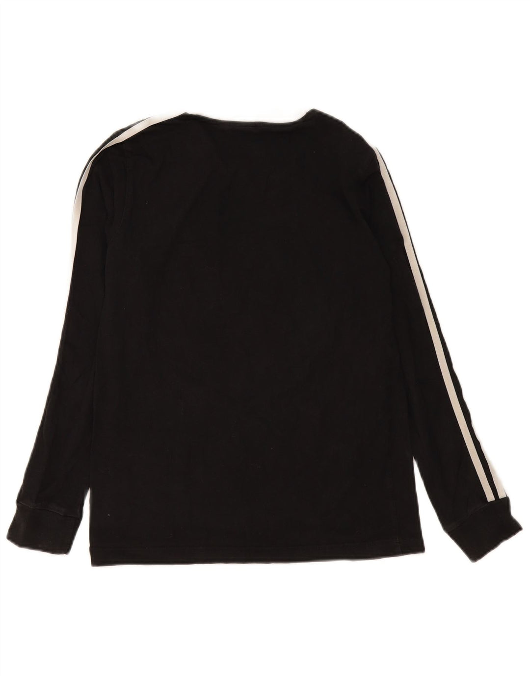 Adidas Damski Top Z Długim Rękawem UK 10 Mały Czarny Bawełniany
