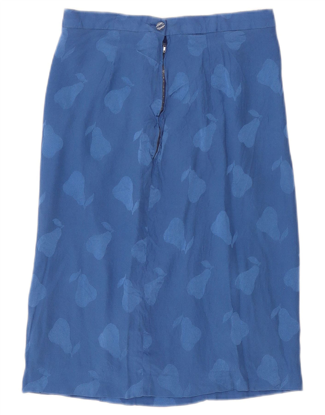 Vintage damska prosta spódnica w abstrakcyjny wzór W26 Small Blue