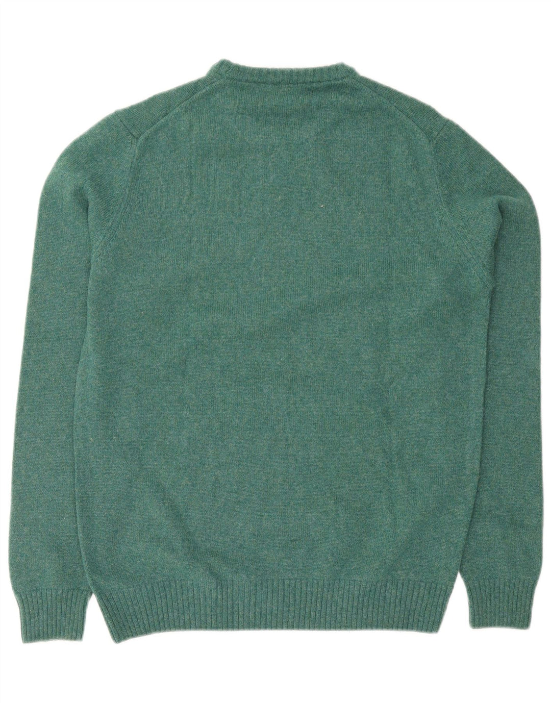 Męski sweter z okrągłym dekoltem Trussardi, średnio zielona wełna