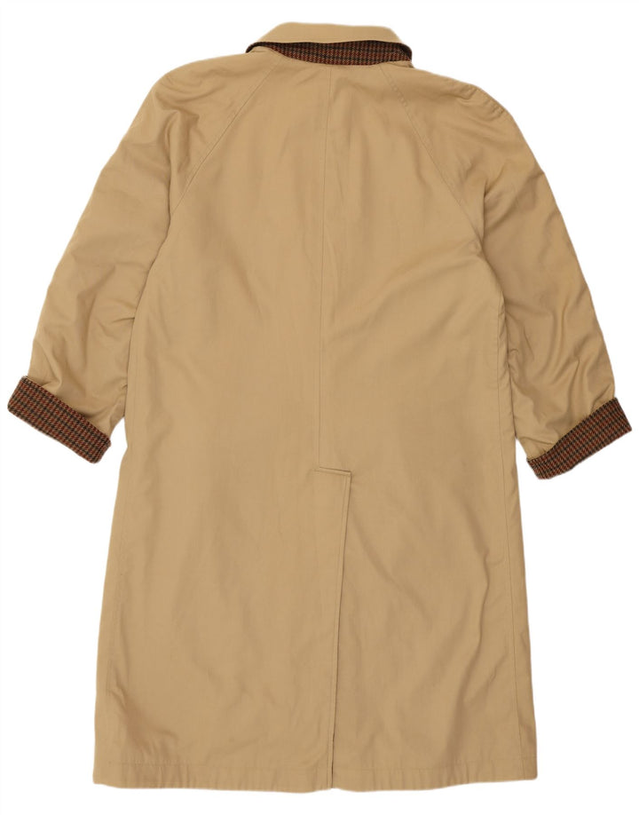 Dwustronny płaszcz damski w stylu vintage EU 48 2XL Brązowa wełna w pepitkę