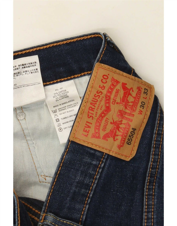 Męskie jeansy Levi's Slim W30 L33 Granatowa bawełna