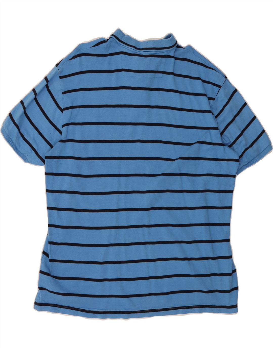 CHAPS Mens Polo Shirt XL Blue Striped Cotton Vintage Chaps and Second-Hand Chaps from Messina Hembry 