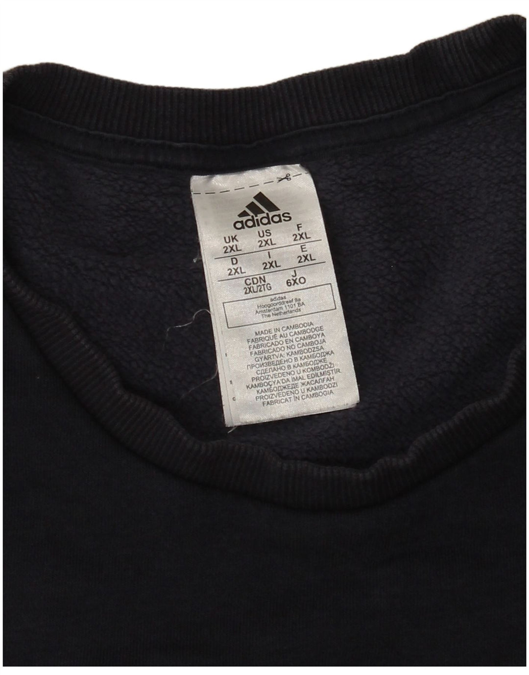 Adidas Męska Bluza Sweter 2XL Granatowa Bawełna