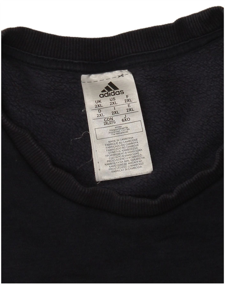 Adidas Męska Bluza Sweter 2XL Granatowa Bawełna