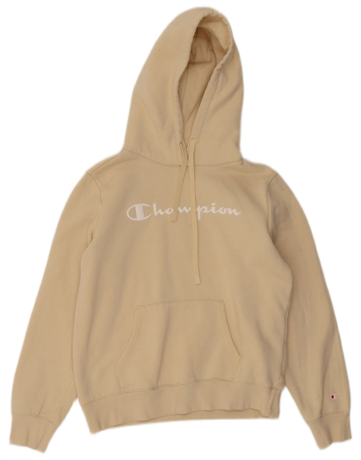 Męski sweter z kapturem Champion Graphic, średni żółty, bawełniany