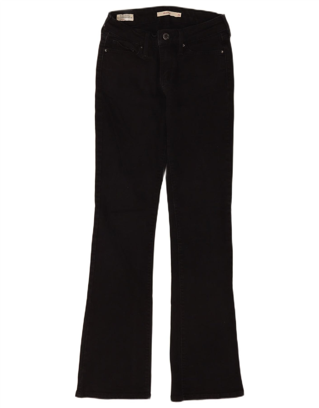 Damskie dżinsy Levi's 715 Bootcut W26 L32 Czarna bawełna