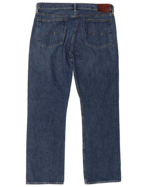 POLO RALPH LAUREN Męskie proste dżinsy W36 L32 Niebieska bawełna