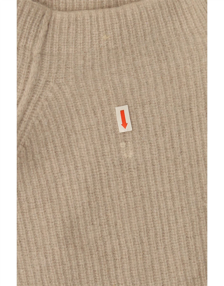 Sweter damski Massimo Dutti z golfem UK 12, średni beż, wełna