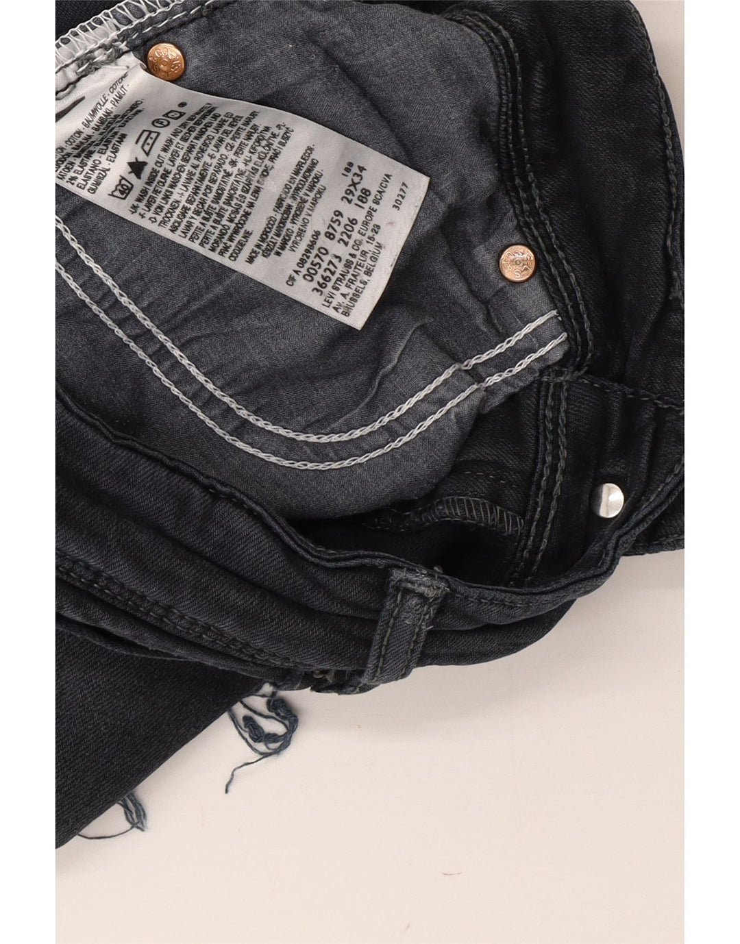 LEVI'S Womens 570 Denim Shorts W29 Medium Black Cotton