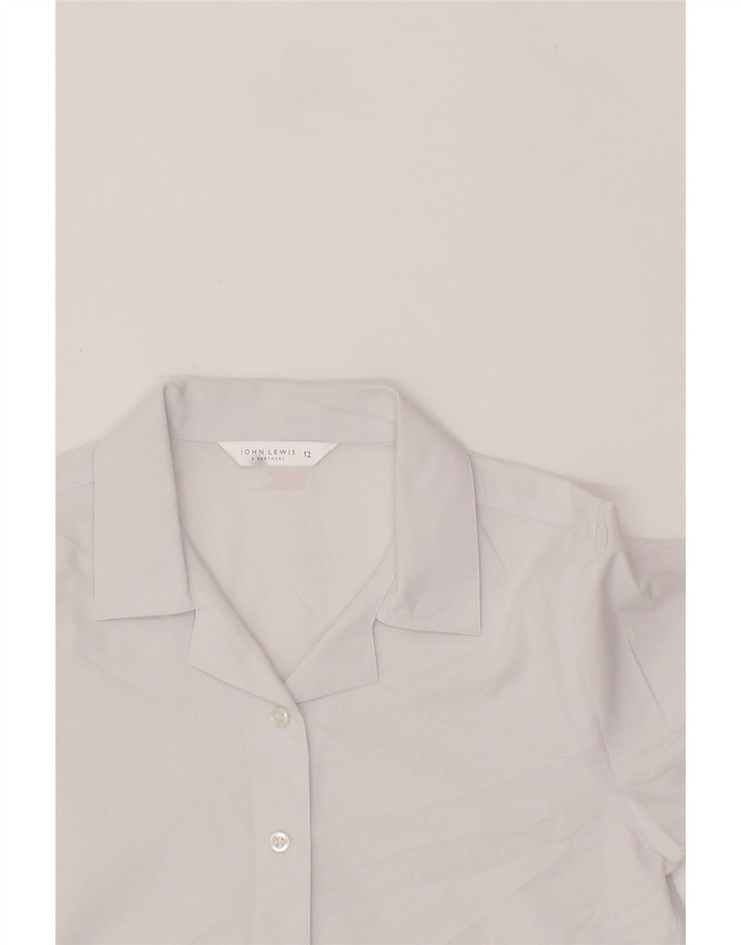 JOHN LEWIS Girls Shirt 11-12 Years White Polyester Vintage John Lewis and Second-Hand John Lewis from Messina Hembry 