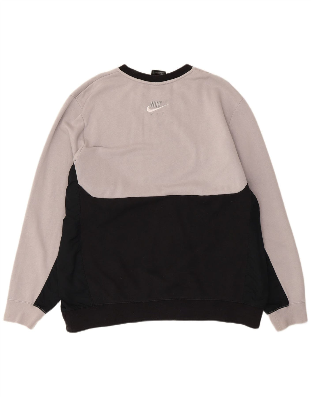 Męska bluza dresowa NIKE XL, szara, bawełniana z blokami kolorów
