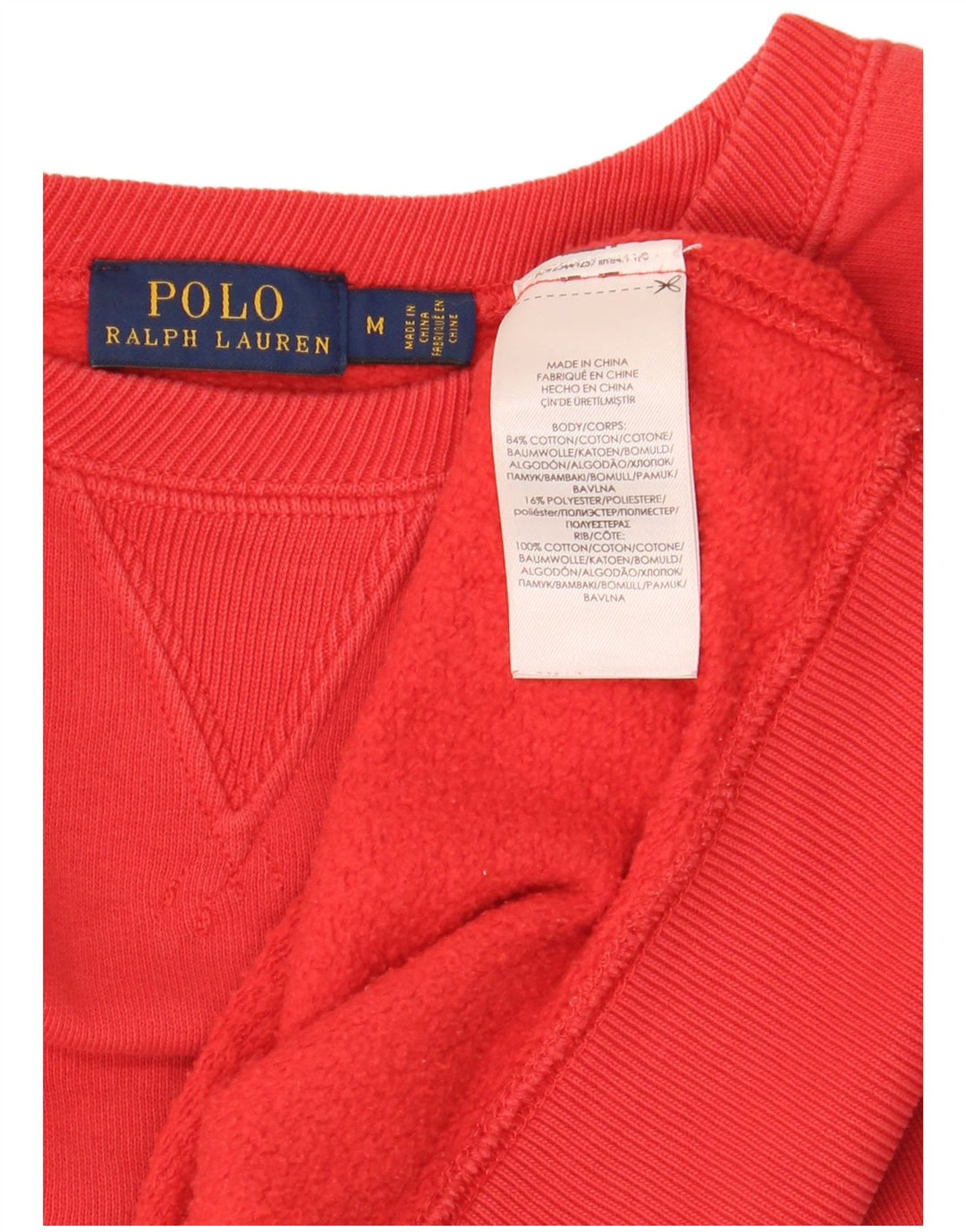 Damska bluza oversize Polo Ralph Lauren UK 14, średnia czerwień