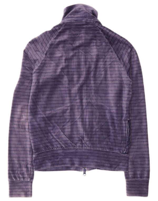 Damska kurtka dresowa Nike welurowa, UK 8/10, bawełniana w małe fioletowe paski
