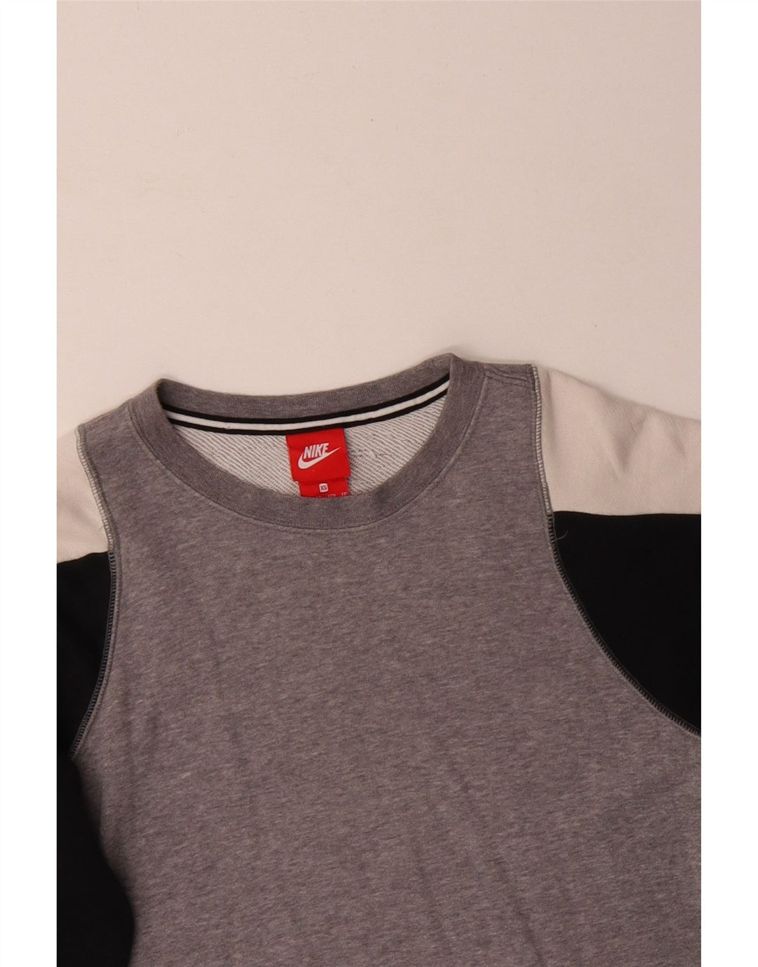 Męska bluza dresowa Nike XS, szara, bawełniana z blokami kolorów
