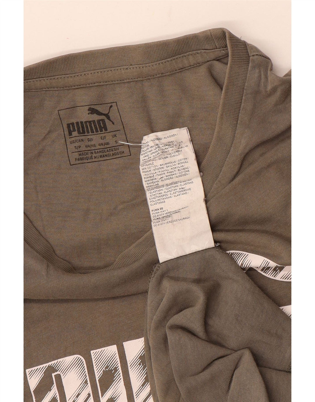 Męski T-shirt Puma z grafiką, mały, szary, bawełniany