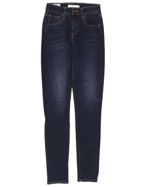 Damskie jeansy Levi's 721 z wysokim stanem W25 L29 Granatowa bawełna