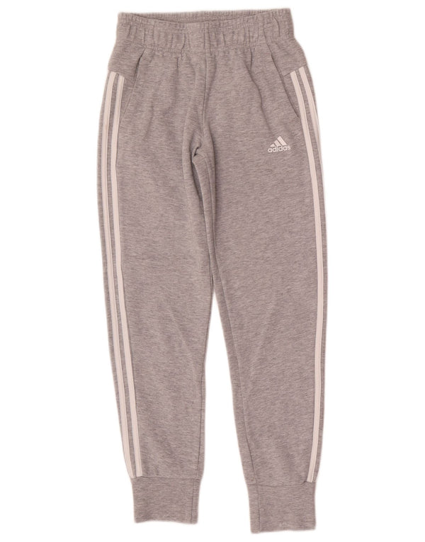 Adidas Dziewczęce Spodnie Dresowe Joggery 12-13 Lat Szare Nakrapiane Bawełny