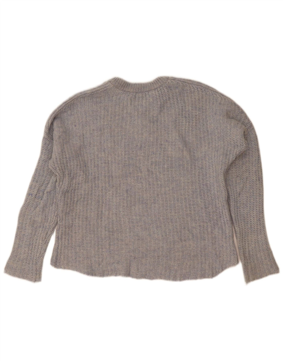 Damski sweter oversize z dekoltem w łódkę Zara UK 14 Średni niebieski nakrapiany