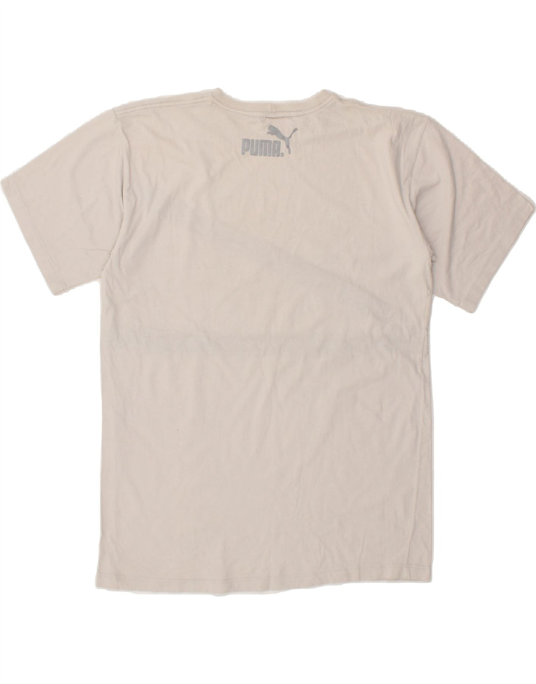 PUMA Mens Graphic T-Shirt Top Medium White Cotton Vintage Puma and Second-Hand Puma from Messina Hembry 