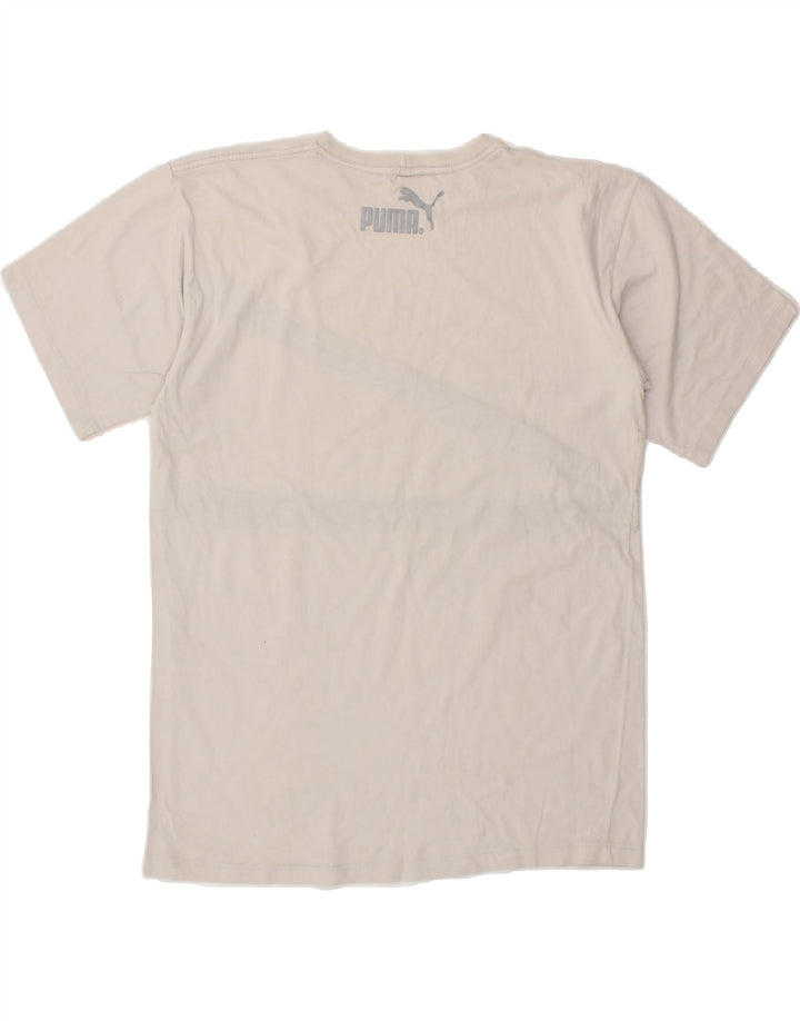 PUMA Mens Graphic T-Shirt Top Medium White Cotton Vintage Puma and Second-Hand Puma from Messina Hembry 