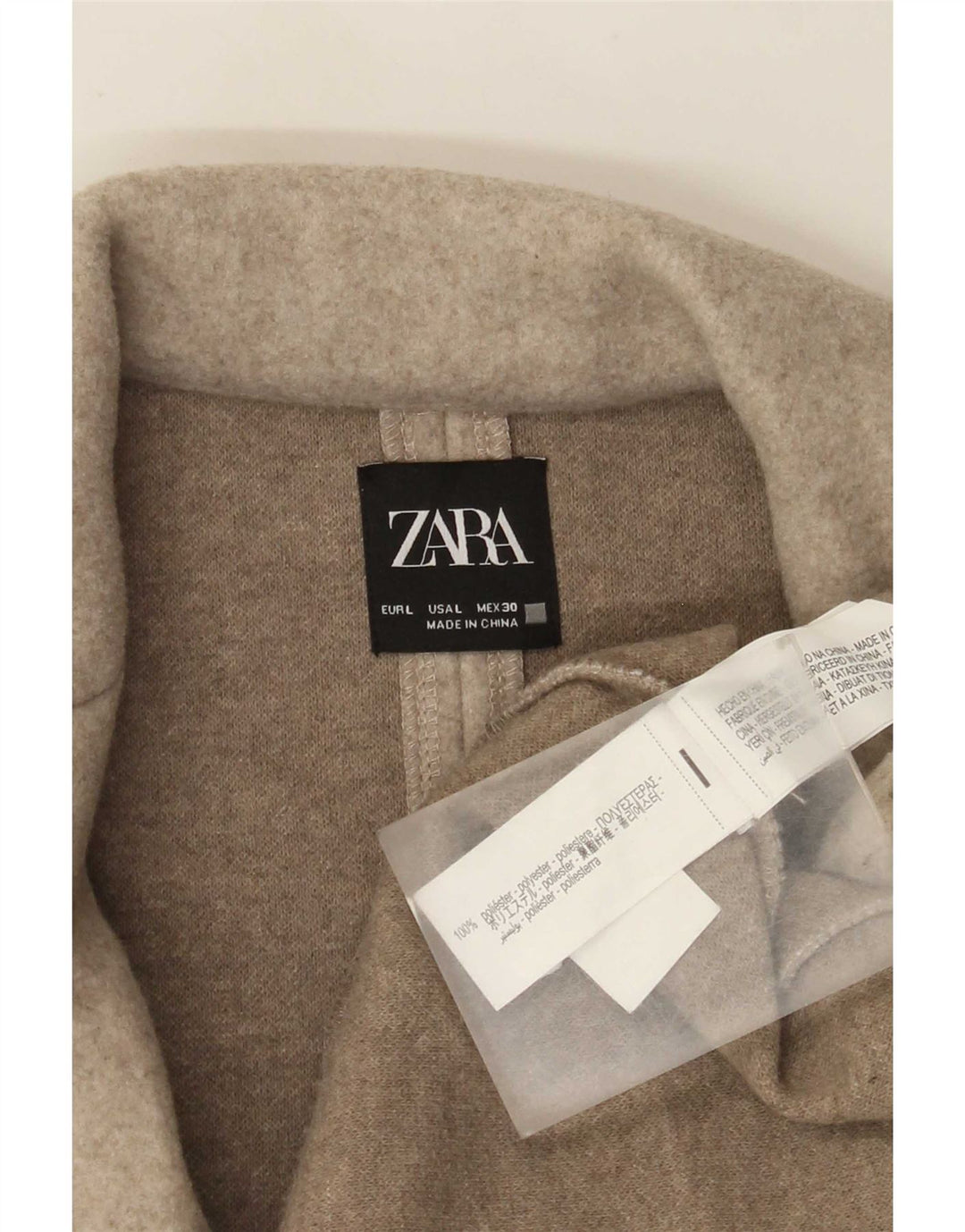 Płaszcz damski Zara Open UK 16, duży, beżowy, poliester