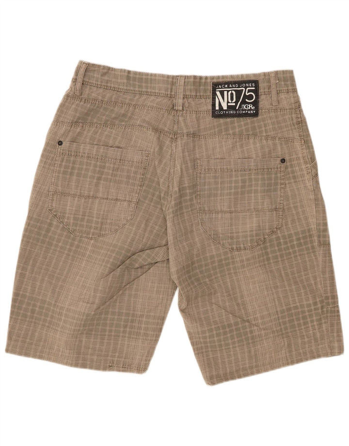 Męskie szorty JACK & JONES duże W34 w beżową kratkę