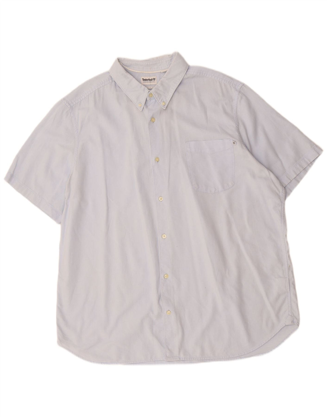 TIMBERLAND Męska koszula z krótkim rękawem o regularnym kroju, 3XL, niebieska, bawełniana