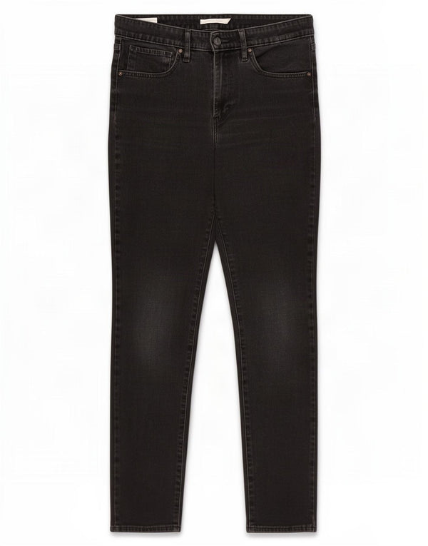 Damskie jeansy Levi's 721 z wysokim stanem W30 L32 Czarna bawełna