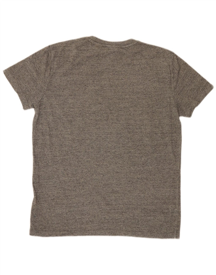 Męski T-shirt Superdry z grafiką, średnioszary, bawełniany w cętki