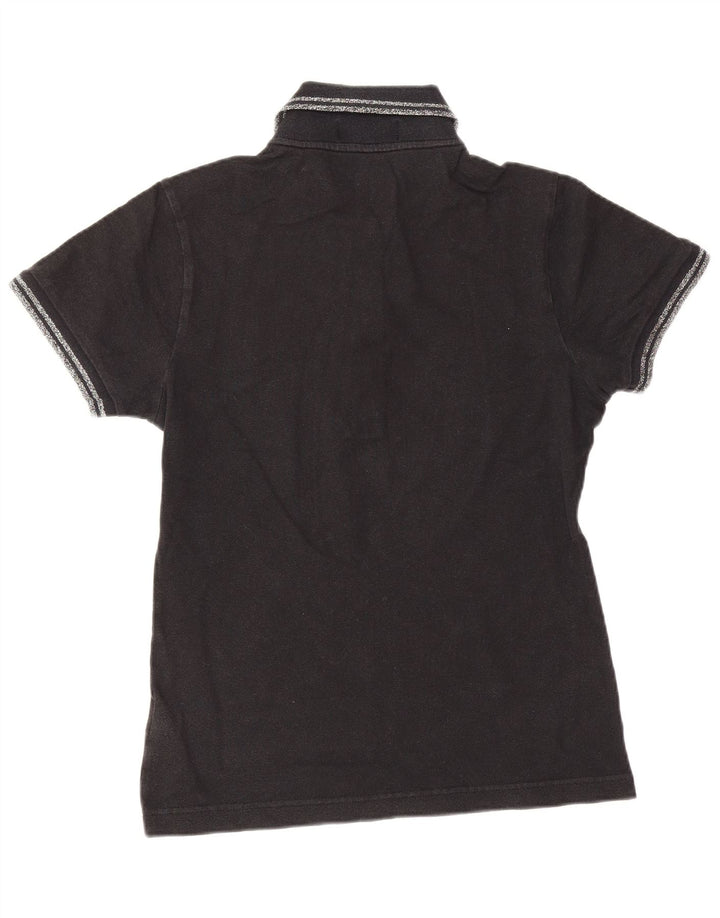 Damska koszulka polo Fred Perry UK 10, mała, czarna, bawełniana
