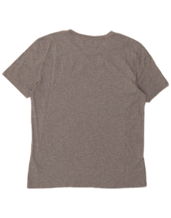 Męska koszulka z grafiką Tommy Hilfiger Top 2XL Szara bawełna