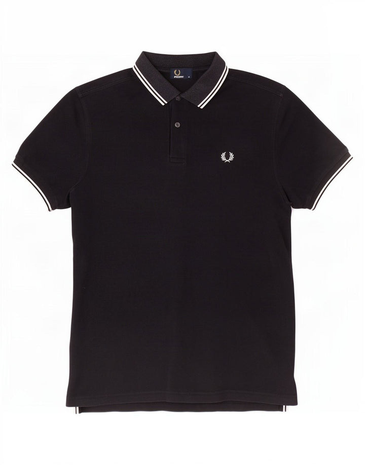 Męska koszulka polo Fred Perry, średnia czarna, bawełniana