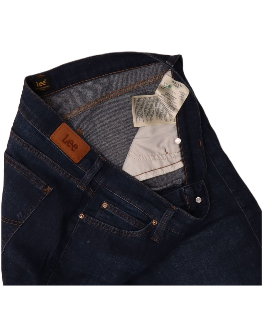 Damskie dżinsy LEE Aubrey Wide Leg W32 L31 Granatowa bawełna