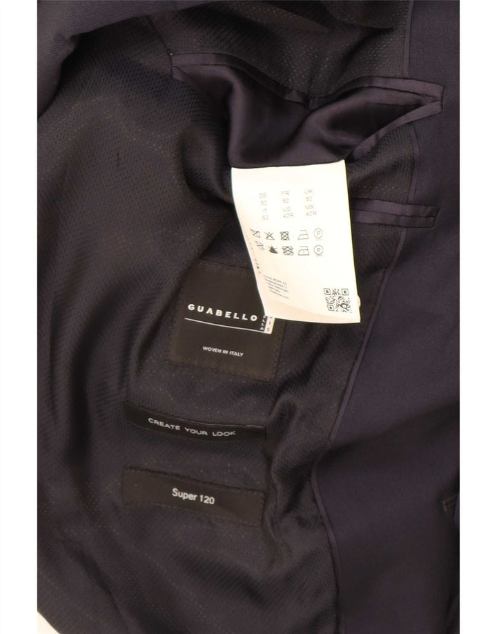 Męska marynarka zapinana na 2 guziki Hugo Boss EU 52 XL Granatowa wełna