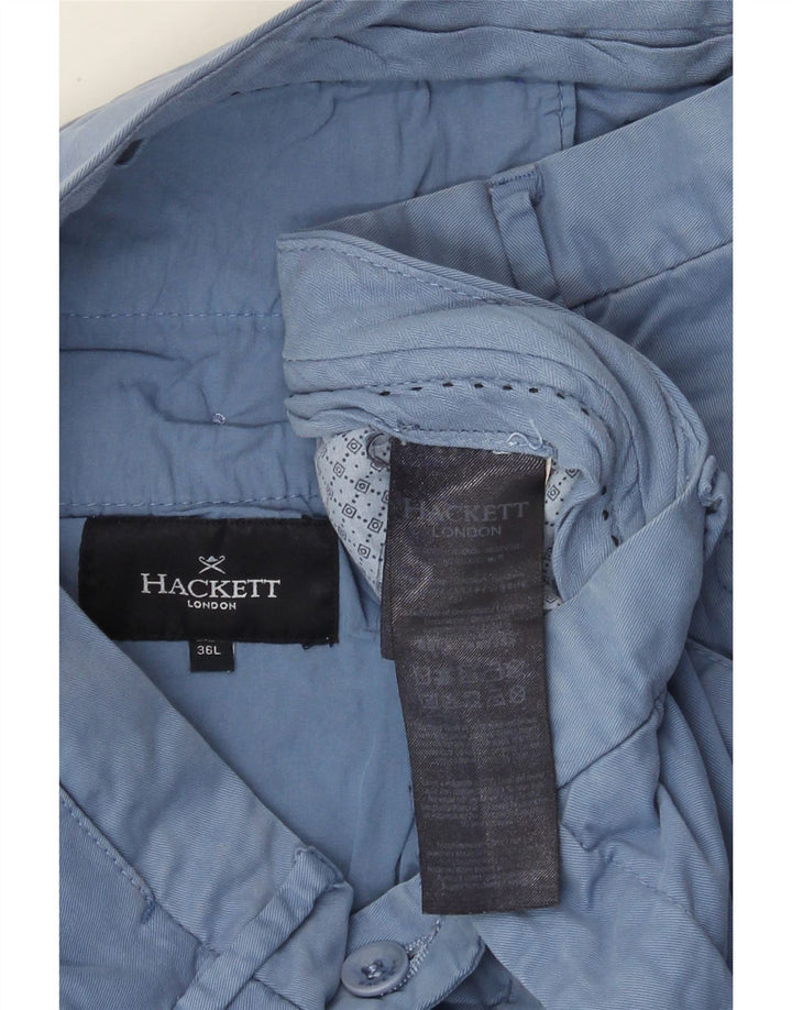 Męskie spodnie typu slim chino Hackett W36 L33 Niebieska bawełna