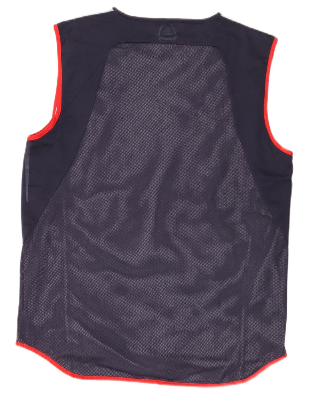 Adidas Męska kamizelka Climacool Top, duża, granatowa, z blokami kolorów, poliestrowa