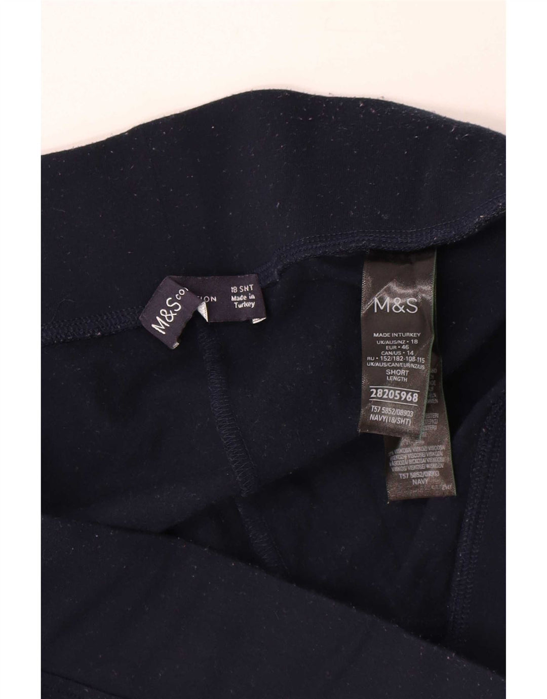 Legginsy damskie Marks & Spencer UK 18 XL, granatowe, poliestrowe
