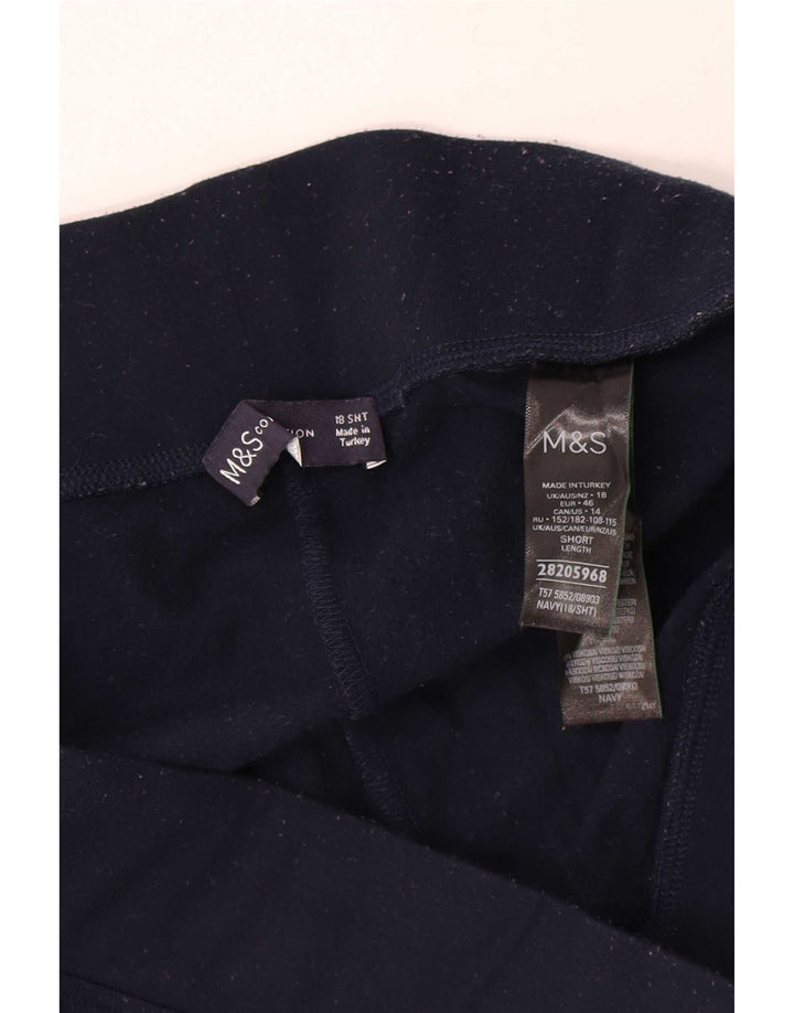 Legginsy damskie Marks & Spencer UK 18 XL, granatowe, poliestrowe