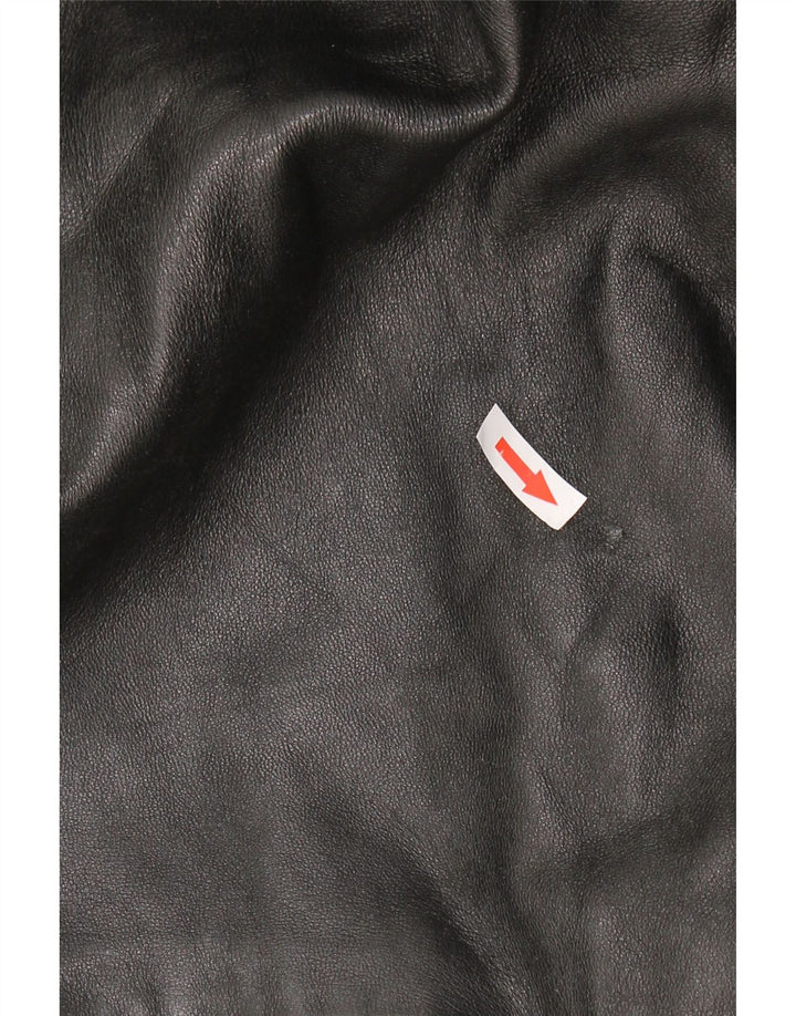 Męska kurtka skórzana VINTAGE UK 42 XL Czarna skóra
