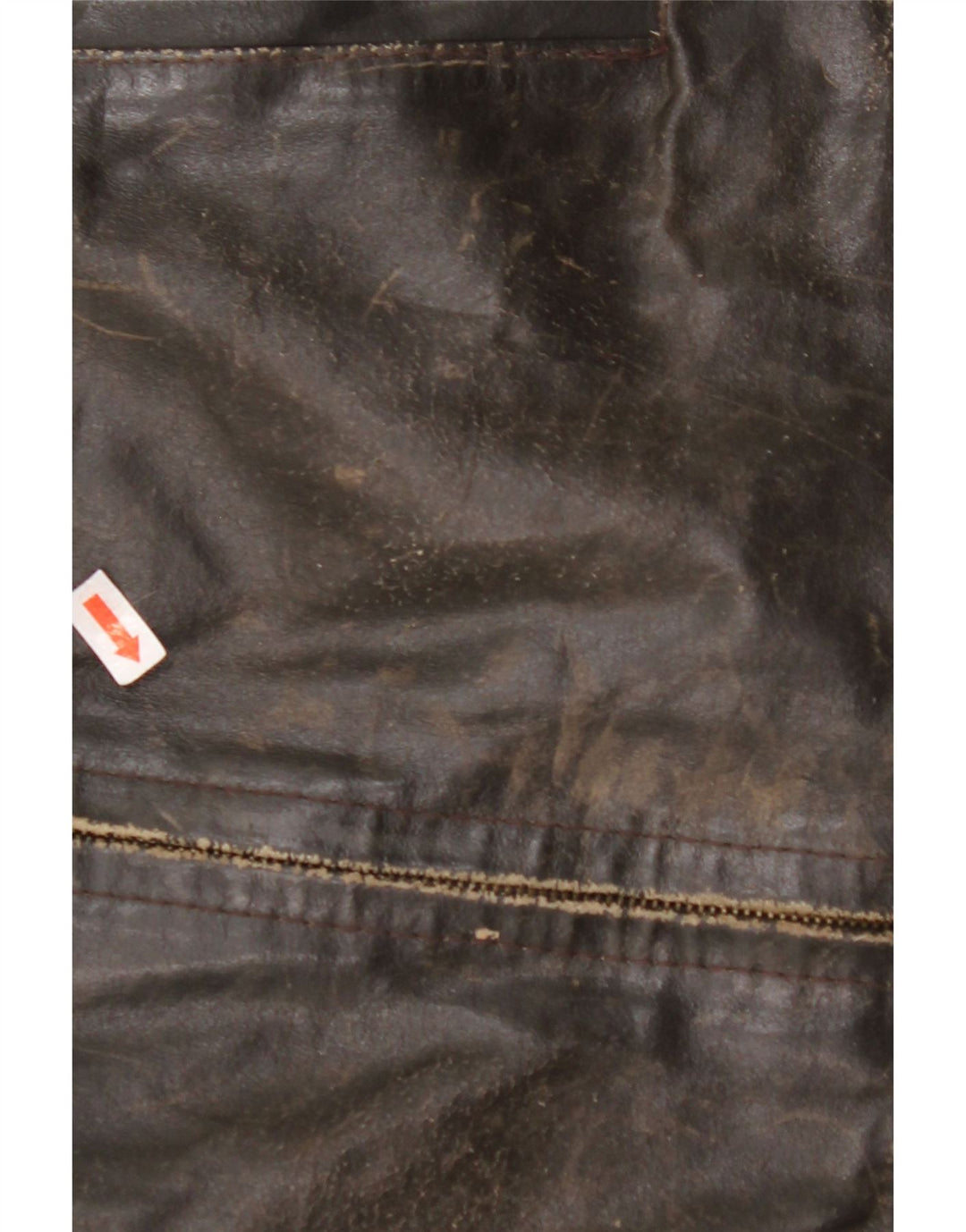 Damska kurtka skórzana VINTAGE z rękawem 3/4 UK 14, średnia brązowa skóra