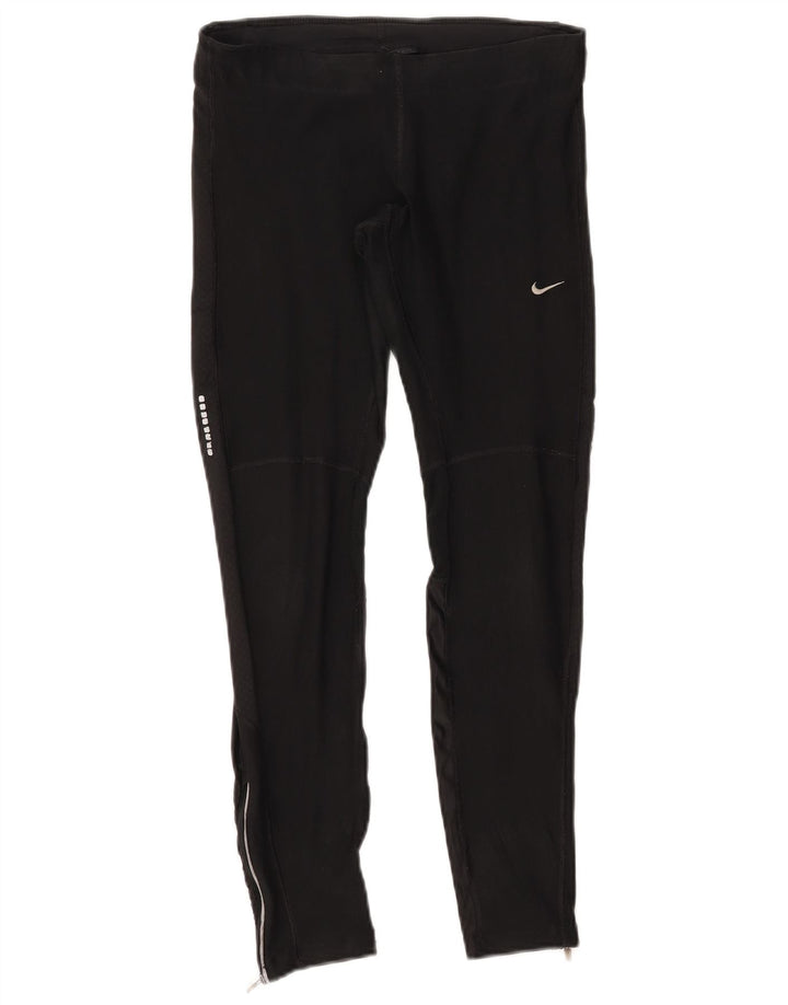 Nike Womens Dri Fit Leggings UK 14 Medium  Black Polyester