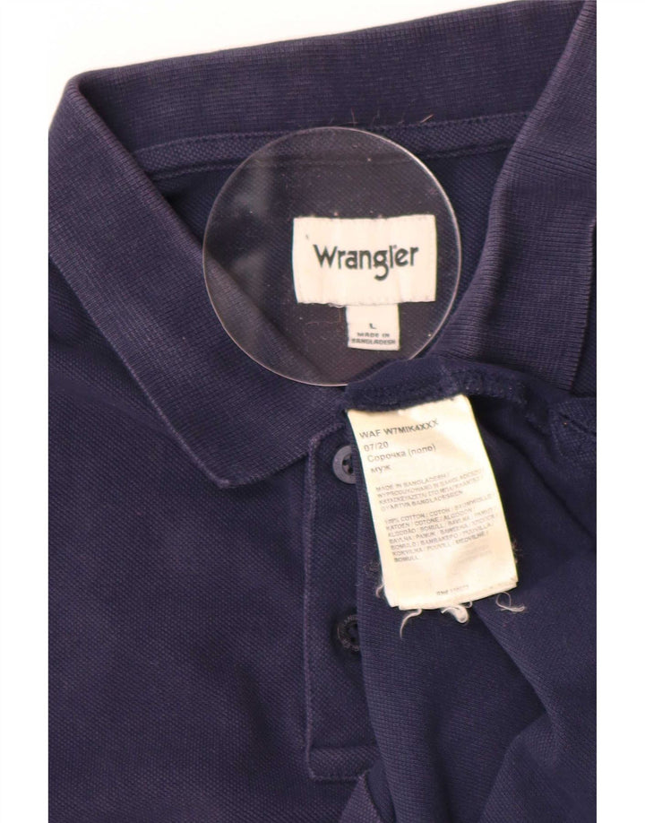 Męska koszulka polo Wrangler, duża, granatowa, bawełniana