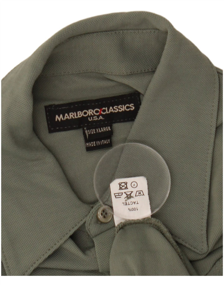 Męska koszula z krótkim rękawem Marlboro Classics XL Khaki Tactel