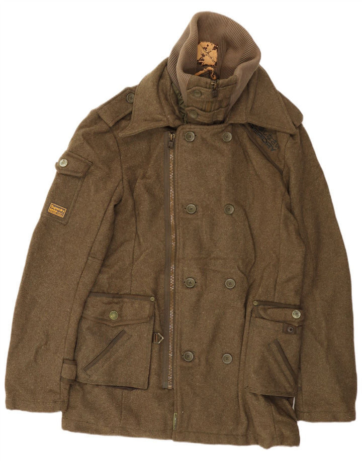Męski wojskowy wiatrówka Superdry UK 42 XL, wełna khaki
