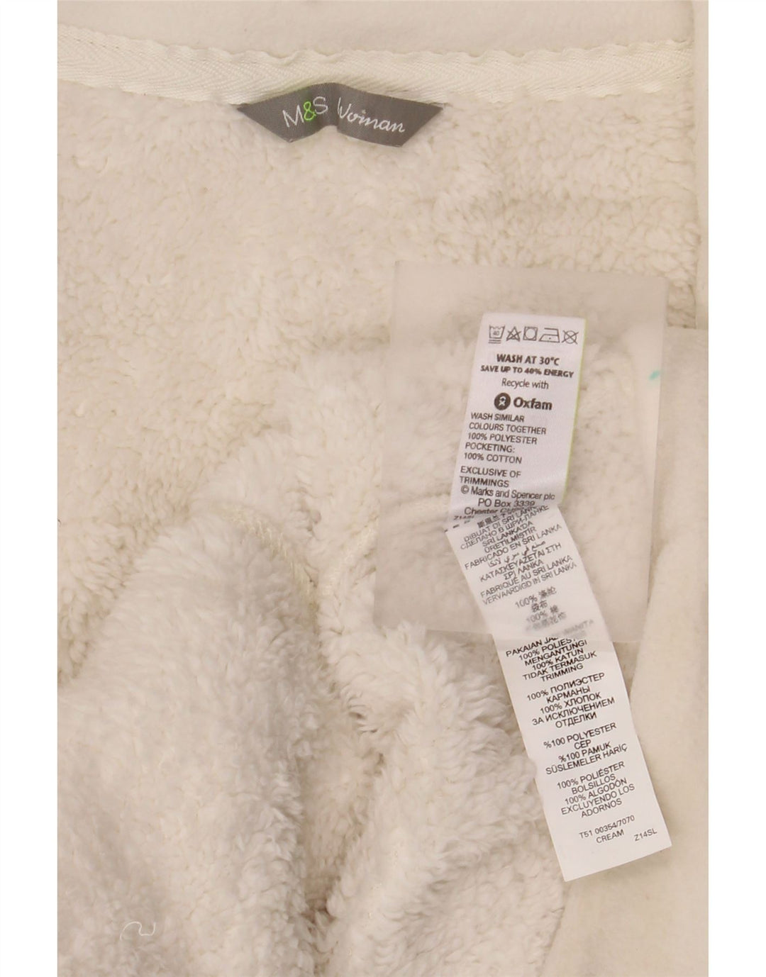 Damska kurtka polarowa Marks & Spencer UK 20 2XL Biała bawełna